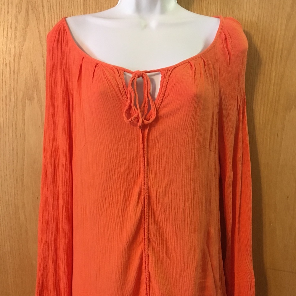 Stoosh Women’s Size XS Orange Long Sleeve Blouse